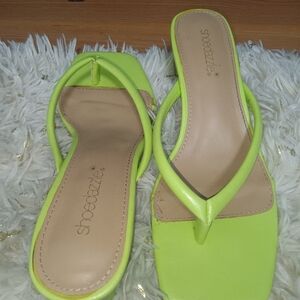 Silvia lime heels